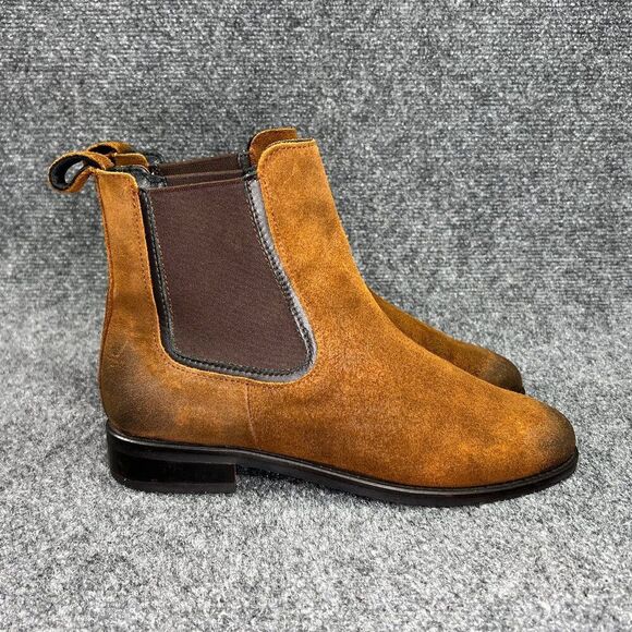 Thursday Duchess Chelsea Boots Women's Size 7.5 Brown Suede Leather Pull On Boot - Picture 1 of 15